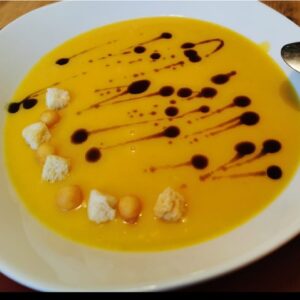 édesburgonya-krémleves